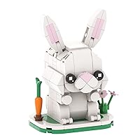 MOOXI-MOC Rabbit Brick Mini Headz Building Set,Creative Cute Building Blocks Children Kit,Gifts for Kids(115pcs)