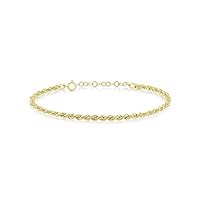 Gelin 585 Gold Bracelet with Simple Chain, 14 Carat Gold Bracelet, Bracelet Length 15 + 3 cm