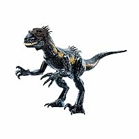 Mattel Jurassic World Toys Dinosaur Figure Indoraptor Track N Attack with Tracking Gear & 3 Attack Features, Toy Gift with Physical & Digital Play