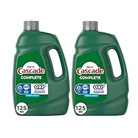 CASCADE Complete Oxi Gel Stain Fighting Power Dishwashing Detergent with Dawn, Fresh Scent, 125 Fl Oz (Pack of 2)