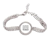 I Am The Extroverted Girl Tennis Chain Anklet Bracelet Diamond Jewelry