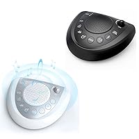 White Noise Machine for Adults Baby Kids Sleeping – 2PCS Portable Sleep Sound Machine with 24 Non-Looping Soothing Natural Noises,Memory Function,Auto-Off Timer,2 USB Charging Port for Home,Travel