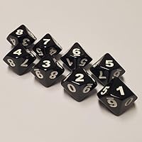 Spindown d10 Dice (8 Pack) Great for Magic: The Gathering