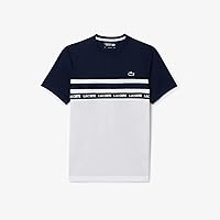 Lacoste Men's Short Sleeve Regular Fit Colorblocked Tennis Tee Shirt