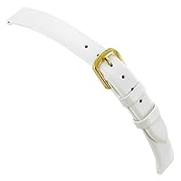 12mm Speidel White Genuine Calfskin Leather Padded Unstitched Watch Band Regular