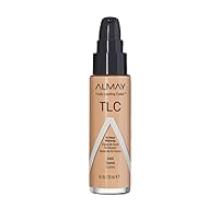Almay Truly Lasting Color Liquid Makeup, Long Wearing Natural Finish Foundation with Vitamin E and Lemon Extract, Hypoallergenic, Cruelty Free, -Fragrance Free, Dermatologist Tested, 260 Sand, 1 oz