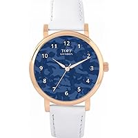 Blue Traditional Camo Watch Ladies 38mm Case 3atm Water Resistant Custom Designed Quartz Movement Luxury Fashionable