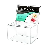 Countertop Acrylic Entry Boxes Without Keylock for Raffle,Ballot,Comments and Suggestion