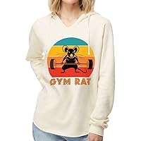 Gym Rat California Wave Wash Hoodie - Funny Hooded Sweatshirt - Vintage Hoodie