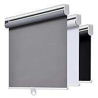 Cordless Roller Shades Blackout Blinds for Windows Room Darkening Rolled Up Shades with Spring System, UV Protection Window Shades Door Blinds for Home and Office (32