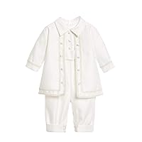 Newdeve Christening Outfits Baby Boy 2 Pieces Toddler Baptism Suits