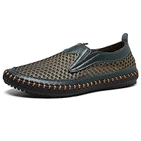 Men's Loafers Driving Loafer Flats Penny Loafer Shoes Slip On Flat Low-top for Male Spring Summer Air Mesh Handmade Breathable Casual Leisure