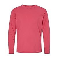 Hanes Boys ComfortWash Garment-Dyed Long Sleeve T-Shirt, XS, Navy