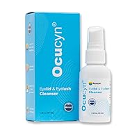 Ocucyn Daily Eyelid Cleanser, All-Natural and Pure Hypochlorous Acid Spray Gently Cleans Eyelids, Treat Blepharitis Symptoms, Dry Eye, Eye Irritation, Ideal for Everyday Use.