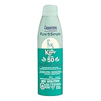 Sunscreen Spray Kids Pure and Simple Spf 50, Water Resistant MIneral Sunscreen Spray for Children, Broad Spectrum UVA/UVB Protection, 5 oz (Pack of 3)