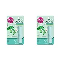 eos 100% Natural & Organic Lip Balm- Sweet Mint, Dermatologist Recommended, All-Day Moisture Lip Care, Made for Sensitive Skin, 0.14 oz (Pack of 2)