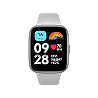 Xiaomi Redmi Watch 3 Active Bluetooth 5.3 Calls and Incoming Call Notifications, 1.83 Inch Large Screen, 100 Different Sports Modes, Health Management, App Notifications, Music Playback, Heart Rate, Sleep, Stress, Compatible with iPhone and Android, Gray