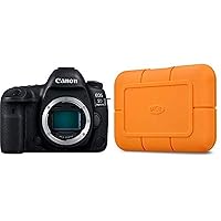 Canon EOS 5D Mark IV Full Frame Digital SLR Camera Body with LaCie Rugged SSD 1TB Solid State Drive