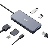 Anker USB C Hub, 341 USB-C Hub (7-in-1) with 4K HDMI, 100W Power Delivery, USB-C and 2 USB-A 5 Gbps Data Ports, microSD and SD Card Reader, for MacBook Air, MacBook Pro, XPS, and More