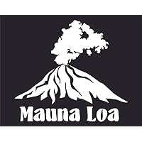 Mauna Loa Sticker for Cars Funny Car Vinyl Bumper Sticker Window Decal | White | 4
