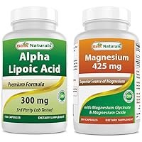 Best Naturals Alpha Lipoic Acid 300 mg & Magnesium Glycinate 425 mg
