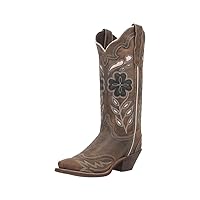 Laredo Womens Zuri Leather Snip Toe Casual Boots Mid Calf Low Heel 1-2