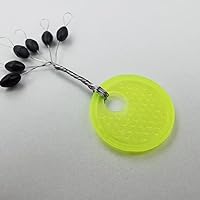 Zhong 60pcs 10 Group Set Rubber Space Beans for Sea Carp Fly Fishing Black Rubber Oval Stopper Fishing Bobber Float (Size : L)