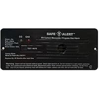 35-742-BL Dual LP/CO Battery Powered Alarm - 12V, 35 Series Flush Mount, Black