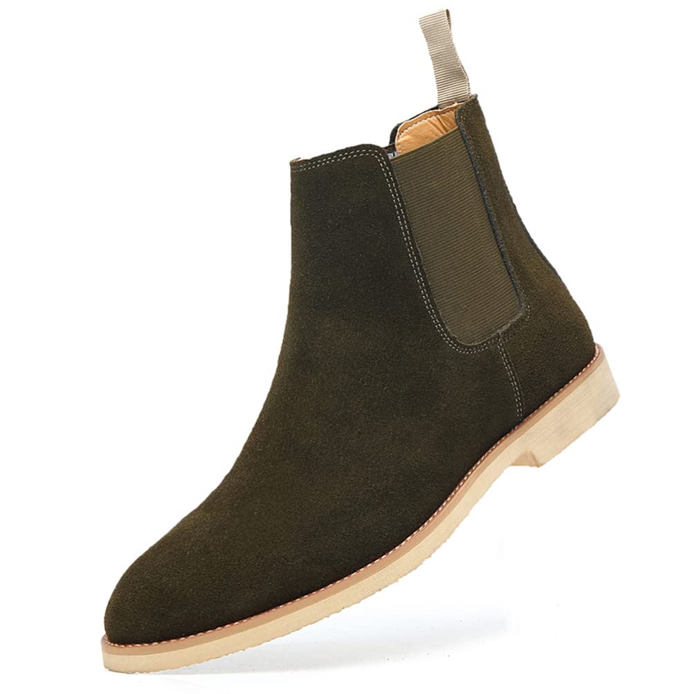 Santimon Leather Chelsea Boots for Men - Mens Slip On Dress Boots Casual Ankle Boots