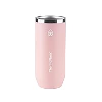 ThermoFlask 2-in-1 Vacuum Insulated Can Cooler Cup, 12 oz, Premium Quality, Fits Slim Size Cans, Sweatproof, Non-Slip Base,Pink Salt