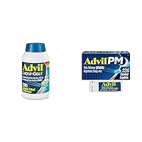 Advil Liqui-Gels Minis 200mg Ibuprofen 200 Count PM 120 Ct Ibuprofen 200mg Plus Diphenhydramine Citrate 38mg Sleep Aid