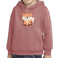 Cute Fox Toddler Pullover Hoodie - Animal Art Sponge Fleece Hoodie - Funny Hoodie for Kids