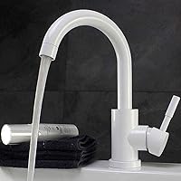 White 304 Stainless Steel Polished Bathroom Basin Mixer Dual Sink Rotatable Basin Water Tap Kitchen Mixer Bathroom Faucets