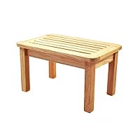 Dollhouse Bare Wood Garden Coffee Table Miniature Wooden Patio Furniture 1:12