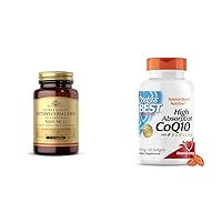 SOLGAR Methylcobalamin Vitamin B12 5000 mcg Nuggets - Supports Energy, Active B12 Form, Non-GMO & Doctor's Best High Absorption CoQ10 with BioPerine, Gluten Free, Naturally Fermented, Heart Health