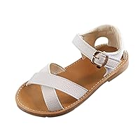 Girl Wedge Sandals Toddler Lightweight Casual Beach Shoes Children Party Wedding Anti-slip Hook and Loop Sandals Shoes