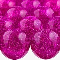 Entervending Bouncy Balls Bulk - Rubber Balls for Kids - Single Color Glitter Bounce Balls - Bundle of 4 Packs (100pcs) Large Bouncy Ball 45 mm - Super Ball Vending Machine Toys - Balls Party Favors