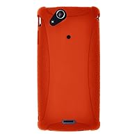 Silicone Skin Jelly Case for Sony Ericsson Xperia arc - 1 Pack - Orange