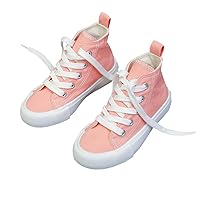 Girls Boys High Top Canvas Shoes Kids Casual Lace up Tennis Sneakers