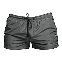Men's Mesh Lining Beach Shorts Quick Dry Swim Trunks Swimwear Gym Workout Athletic Short Pants Zipper Pockets