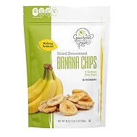 Gourmet Grove Dried Sweetened Banana Chips 18 oz Pouch - Ideal for Pairing with Cereals, Salads, Trail Mixes - Vegan, Keto Diet Friendly Snack, Kosher - Tasty, Natural & No Preservatives - 1 Pack