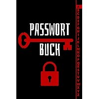 Passwort Buch: Deutsch Passwörterbuch mit Register A-Z (Mehr als 500 Passwörter Verwalten) (German Edition)