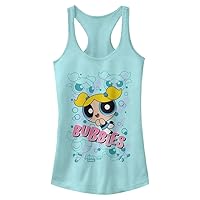 Fifth Sun Power Puff Girls Bubbles Moves Women's Fast Fashion Racerback Tank Top