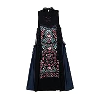Traditional Chinese Dress National Flower Embroidery Retro Cotton Linen Long Oriental Folk