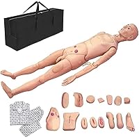 5.7 Foot Life-Size Patient Care Doll, Full Body Mannequin for Educational Teaching Research, Training CPR Simulator