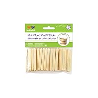 Forever in Time Krafty Kids CW496 Craftwood Mini Craft Sticks, 2 .13in by 0.25in, Natural, 150-Piece
