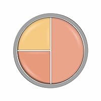 Three Color Concealer Powder Chassis Opera Concealer Dark Circles Six Color Foundation To Cover No Easy Fade Girl Pro Concealer Fawn (b3-B, One Size)