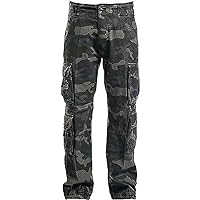 Brandit Authentic Cargo Pants for Men - Extra Long Drawstring, Rear and Cargo Pockets, and Belt and Hanging Loops
