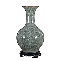 BAILAI Antique Pottery Official Kiln Cracked Glaze Flower Arrangement Vase Home Decoration Ice Cracked Ornaments Decoration Hydroponics