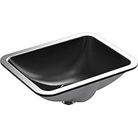 Kohler K-20000-7 Caxton Rectangle 20-5/16 x 15-3/4 In. Undermount Bathroom Sink, Black Black